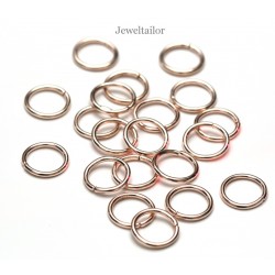 NEW! 100 Shiny Rose Gold Plated 8mm Jump Rings 1mm Thick  ~ Jewellery Making Essentials
